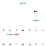 Apple Calendar hiển thị lịch trình hàng ngày trên màn hình iPhone với widget nổi bật.