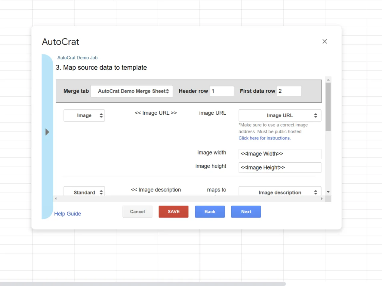 Autocrat đang tự động chèn dữ liệu từ Google Sheets vào mẫu tài liệu để tạo báo cáo cá nhân hóa.
