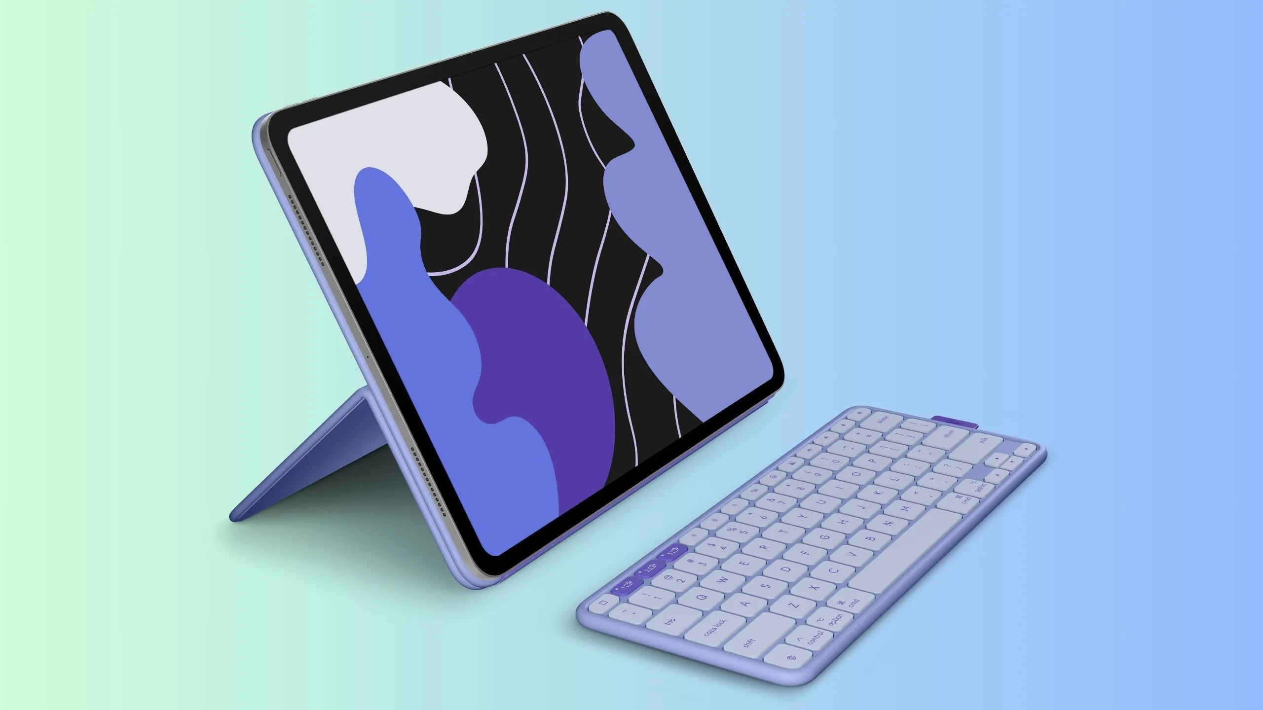 Bàn phím Logitech Flip Folio màu tím Lilac