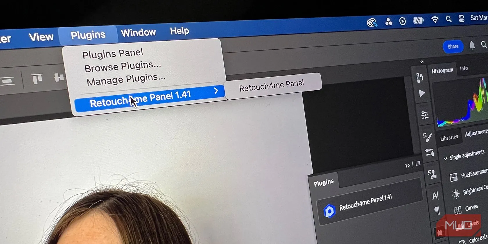 Bảng điều khiển quản lý các plugin trong phần mềm Photoshop
