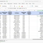 Bảng tính Excel minh họa lọc danh sách nhân viên đang hoạt động bằng hàm FILTER