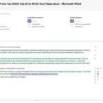 Báo cáo phiên làm việc của Grammarly Authorship hiển thị tỷ lệ văn bản tự gõ và không rõ nguồn gốc