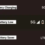 Các biểu tượng trạng thái pin và sạc trên thanh trạng thái Android, bao gồm pin đầy, đang sạc, tiết kiệm pin và pin yếu.