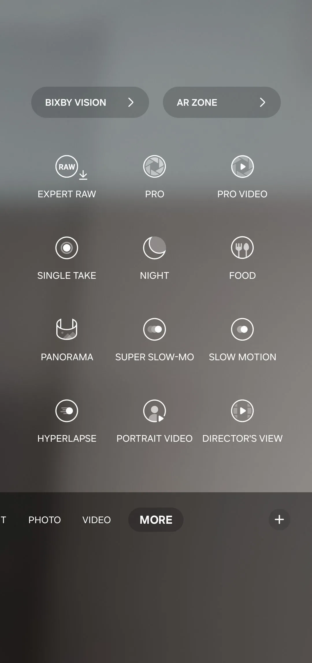 Các chế độ quay video trong ứng dụng camera Samsung