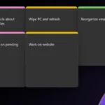 Các ghi chú Sticky Notes được mã hóa màu sắc theo ưu tiên công việc trên Windows 11