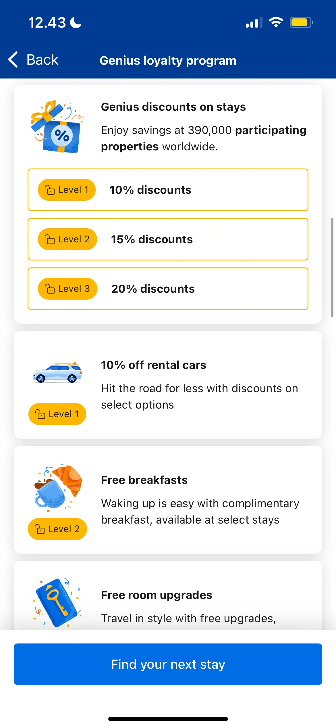 Các lợi ích của chương trình khách hàng thân thiết Genius trên Booking.com