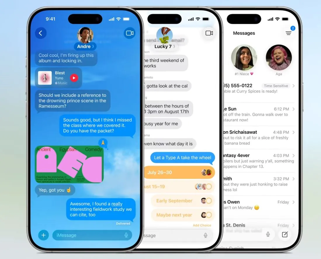 Các tính năng nâng cấp đáng chú ý của ứng dụng Tin nhắn trong iOS 26, bao gồm bỏ phiếu và dịch tự động trong nhóm chat