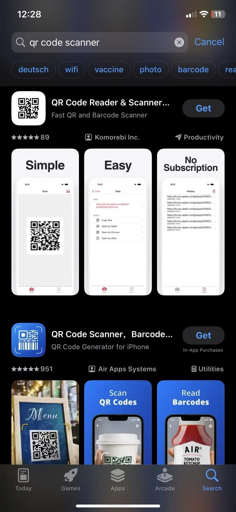 Các ứng dụng quét mã QR trên App Store
