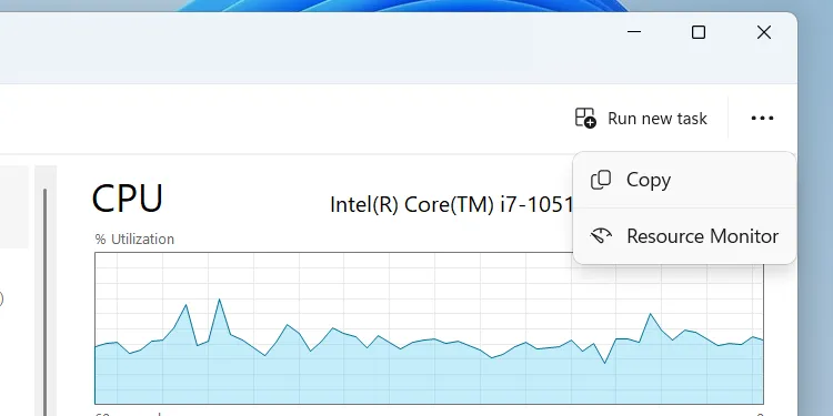 Cách mở Giám sát Tài nguyên từ tab Hiệu suất của Task Manager Windows