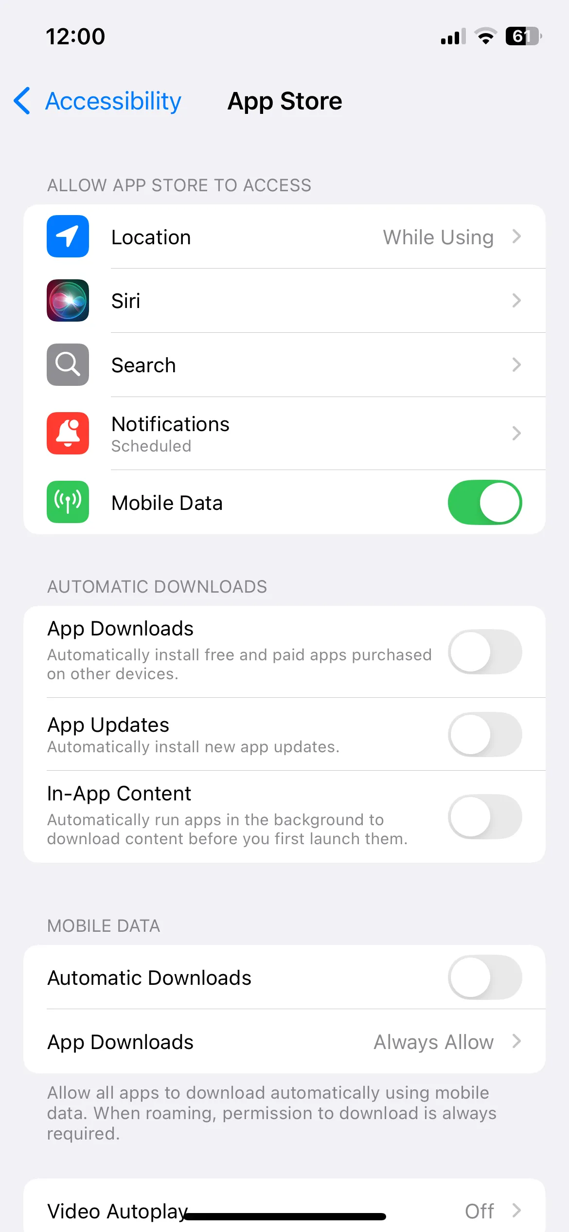 Cài đặt App Store và tắt Tải về tự động ứng dụng để tối ưu iPhone