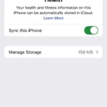 Cài đặt Đồng bộ Sức khỏe trong ứng dụng Cài đặt iOS