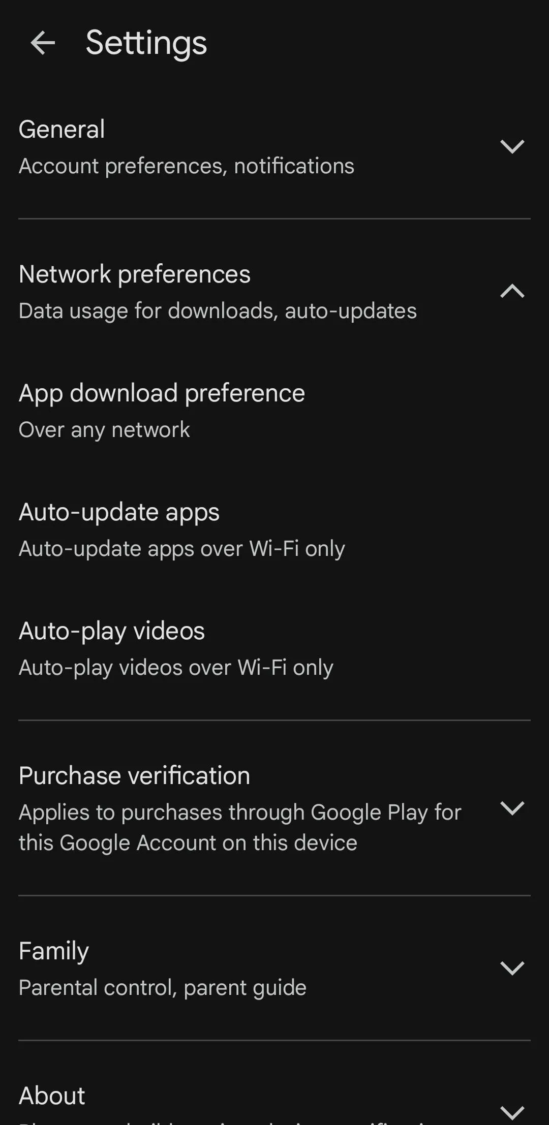 Cài đặt Google Play Store trên điện thoại Samsung với tùy chọn tự động cập nhật ứng dụng