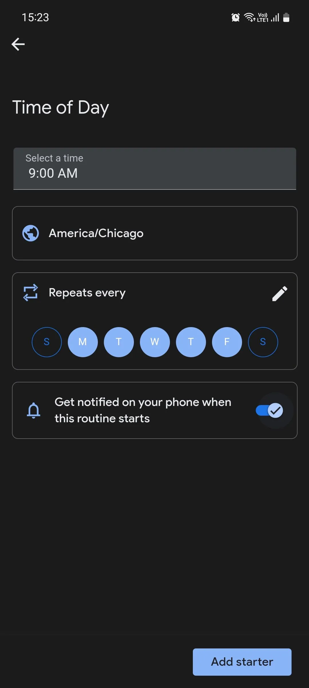 Cài đặt kích hoạt quy trình tự động theo thời gian trong Google Assistant Routines