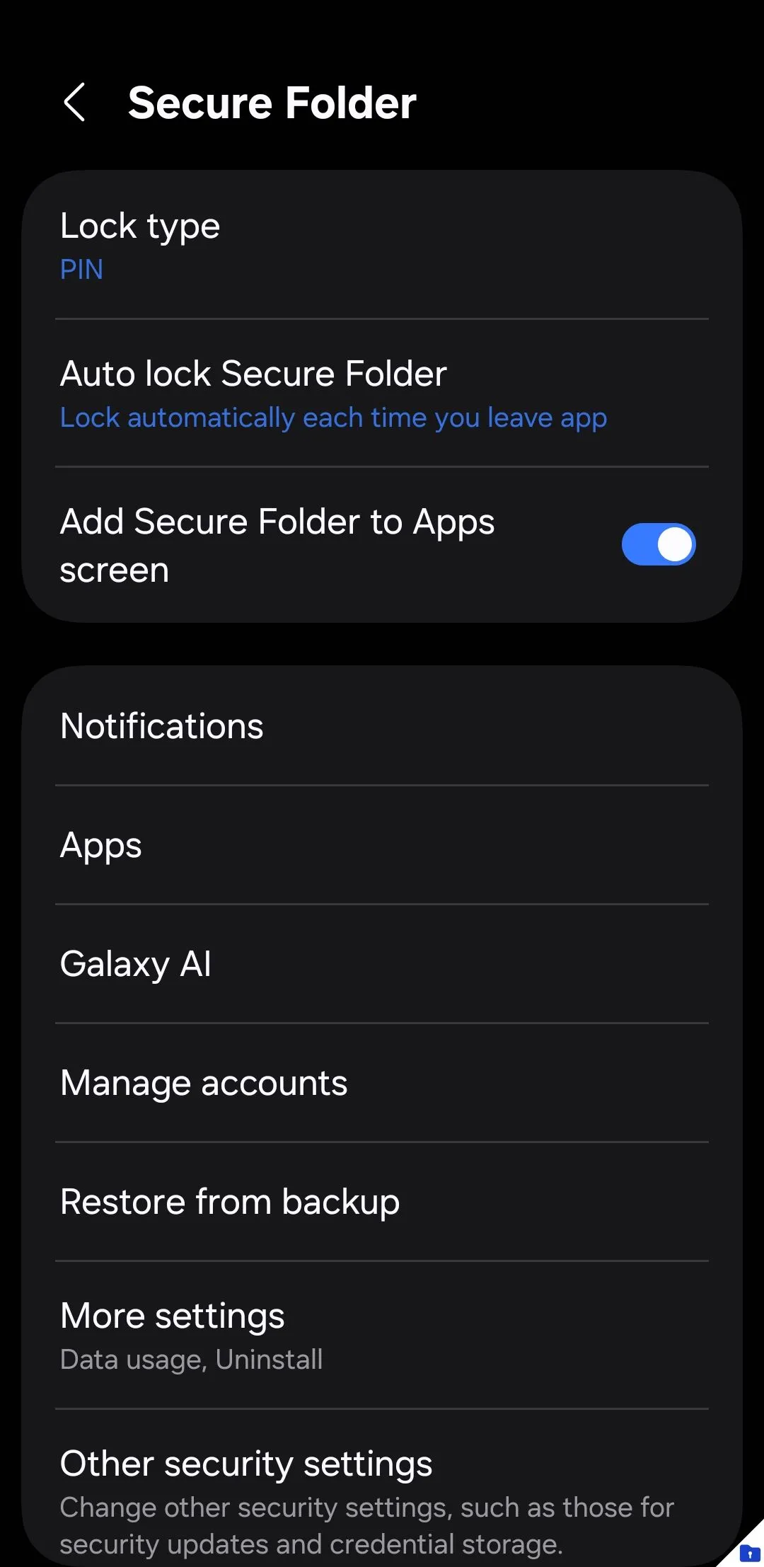 Cài đặt tính năng Thư mục bảo mật Secure Folder trên điện thoại Samsung