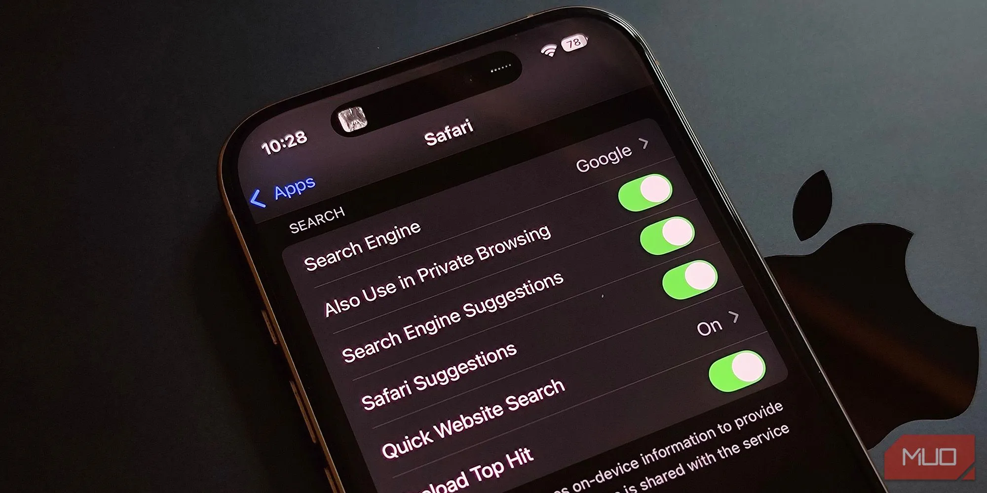 Cài đặt ứng dụng Safari trong ứng dụng Cài đặt iOS