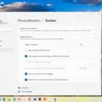 Căn chỉnh biểu tượng Taskbar sang trái trên Windows 11