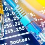 Cáp Ethernet và thông tin địa chỉ IP, minh họa cho kết nối mạng có dây ổn định.