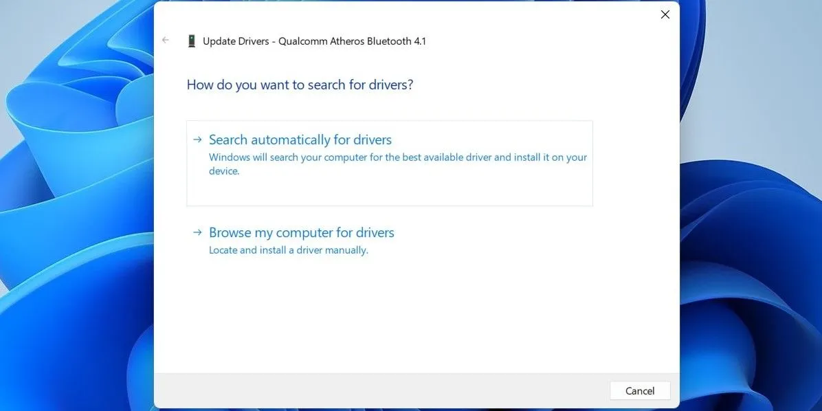Cập nhật Driver Bluetooth trên Windows 11