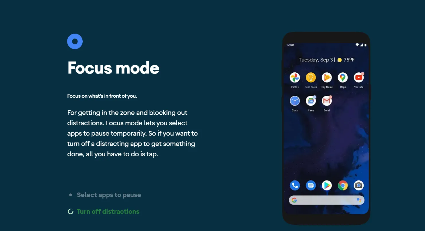 Chế độ tập trung (Focus Mode) trên Android giúp loại bỏ xao nhãng trong công việc
