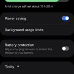 Chế độ tiết kiệm pin trong cài đặt pin Android