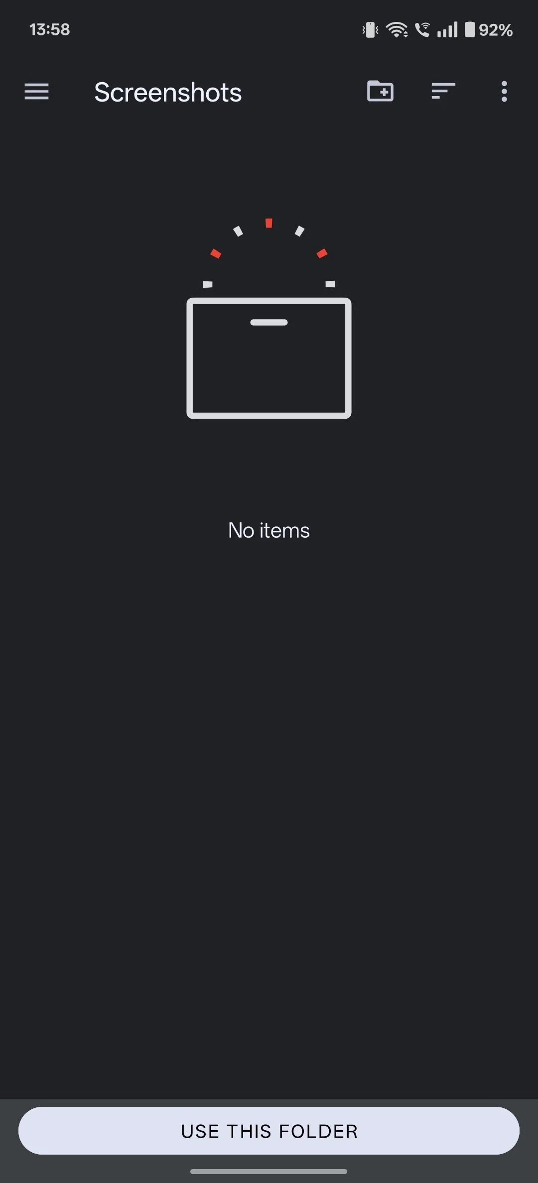 Chọn thư mục Screenshots trong DCIM để macro tự động xóa ảnh chụp màn hình khỏi điện thoại Android.