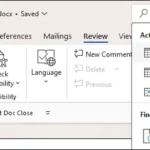 Chức năng tìm kiếm Microsoft Search trong ứng dụng Word trên Windows 11 để chèn bảng nhanh chóng