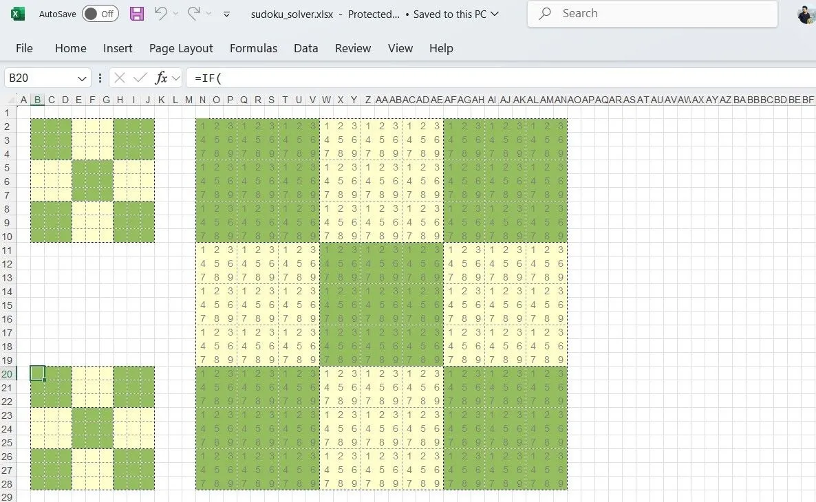Công cụ giải Sudoku trong bảng tính Excel