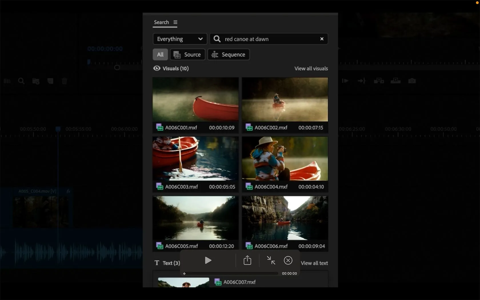 Công cụ tìm kiếm thông minh bằng AI trong Adobe Premiere Pro