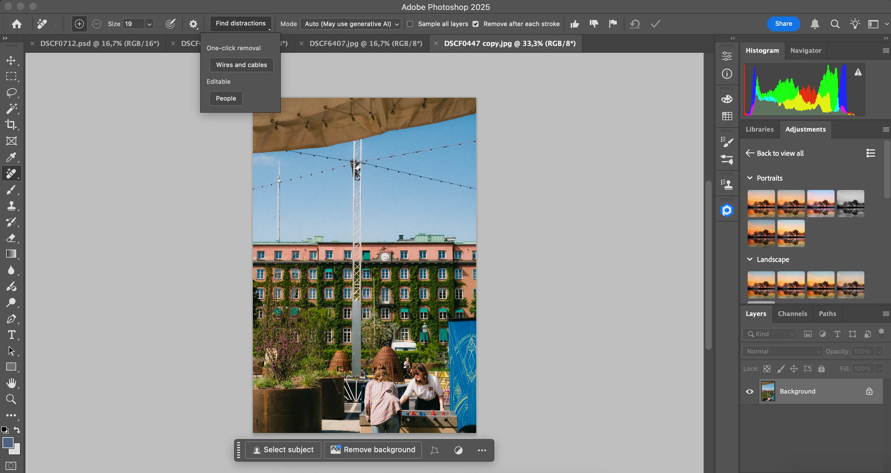 Công cụ xóa vật thể gây xao nhãng trong ứng dụng Photoshop