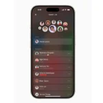 Danh sách khách mời trong ứng dụng Apple Invites trên iPhone