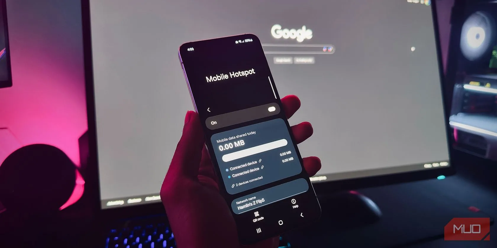 Điện thoại Android cũ hiển thị tính năng Mobile Hotspot, minh họa cách tăng cường tín hiệu Wi-Fi