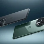 Điện thoại OnePlus 11 màu Titan Black và Eternal Green hiển thị mặt lưng với cụm camera tròn đặc trưng
