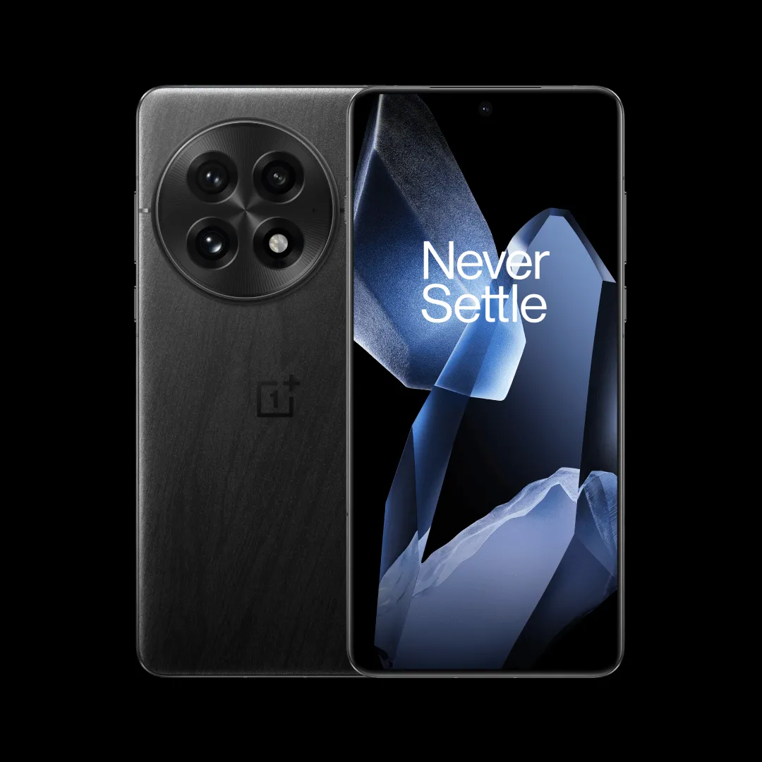 Điện thoại OnePlus 13 màu đen sang trọng.