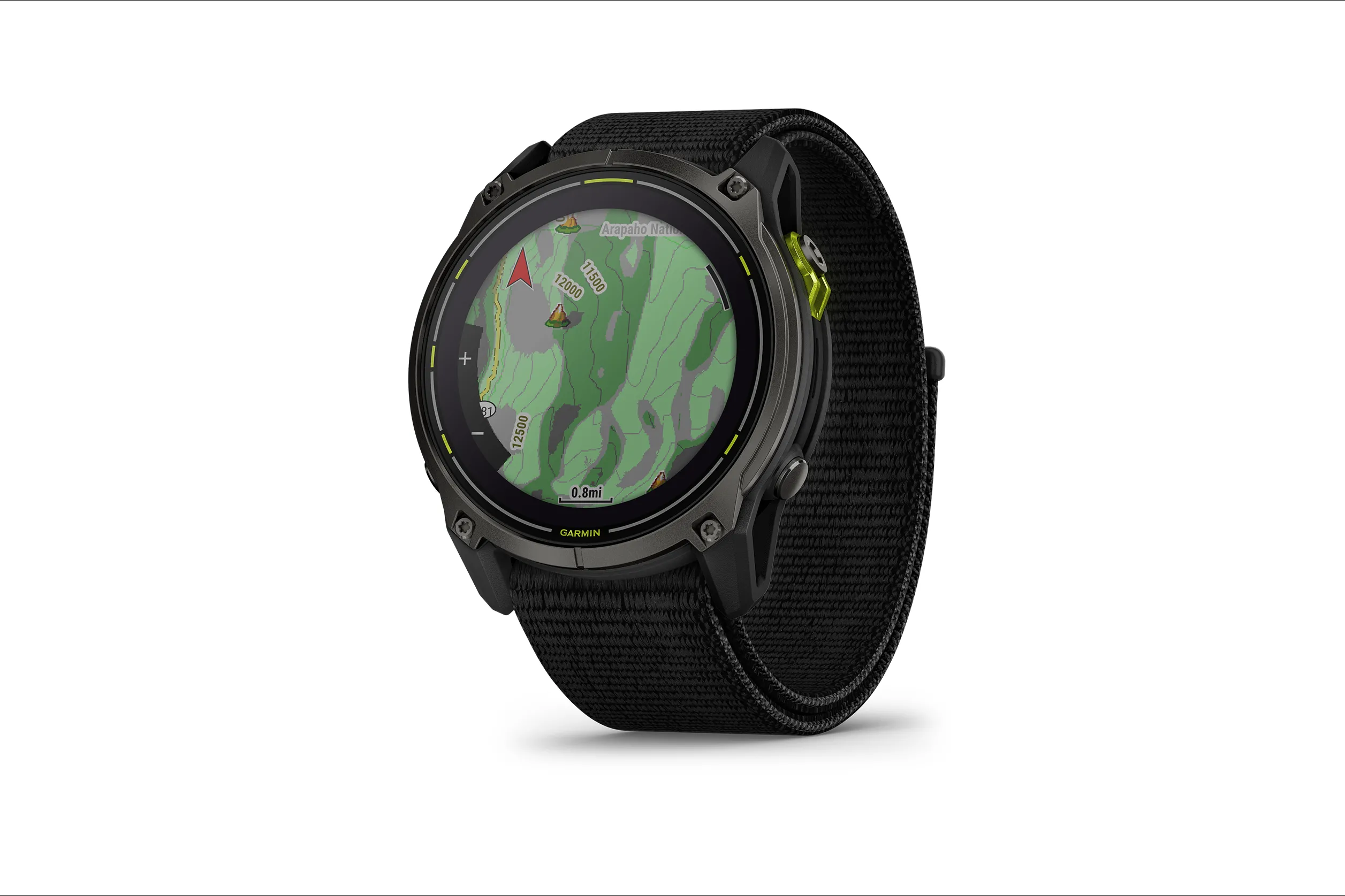 Đồng hồ Garmin Quatix 6X Solar hiển thị bản đồ GPS chi tiết cho hoạt động ngoài trời
