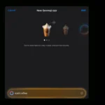 Emoji ly cà phê đá với kem tươi và ống hút được tạo bằng Genmoji