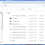 File Explorer hiển thị các tệp gần đây trên Windows