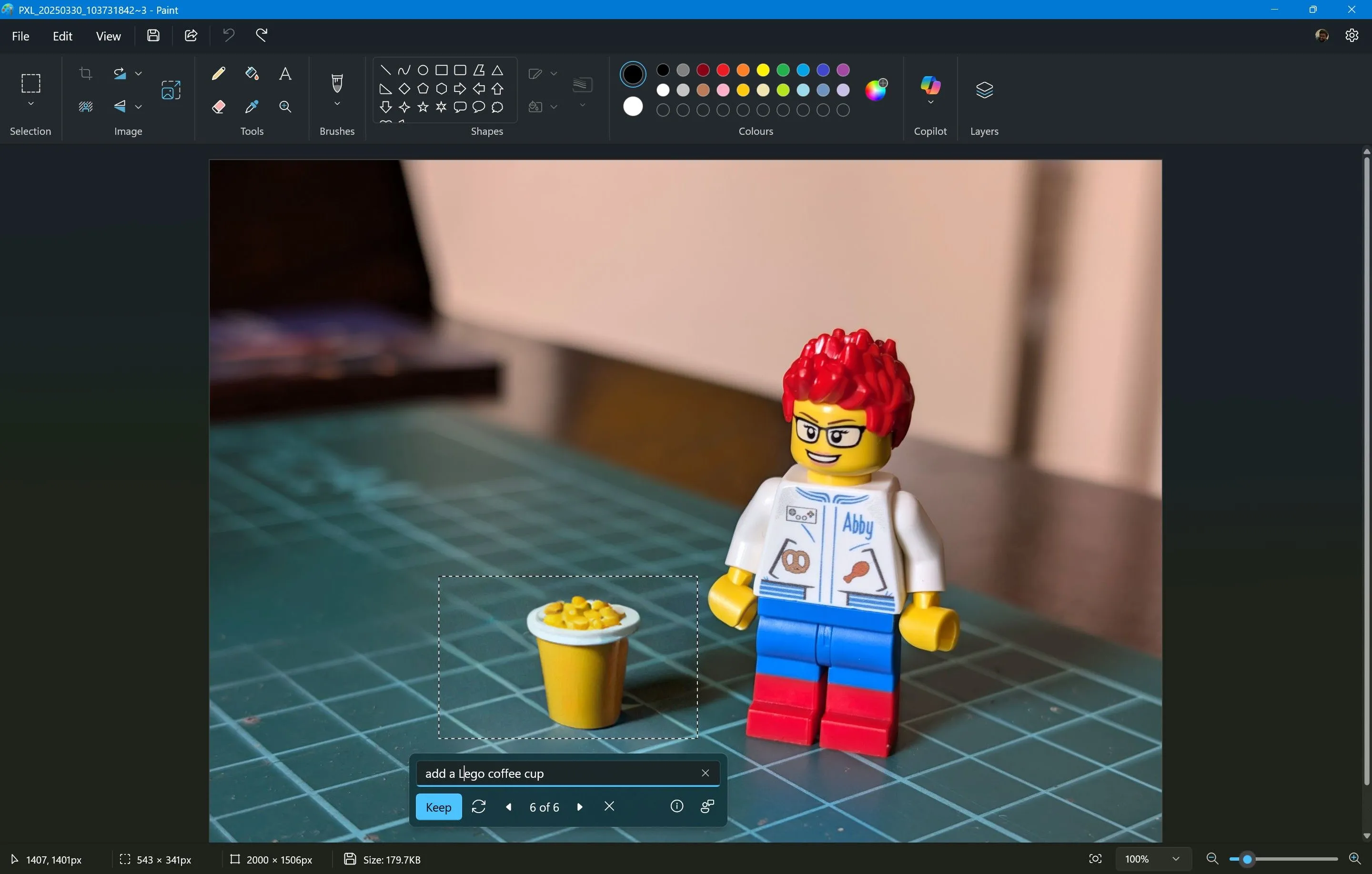 Generative Fill trong Microsoft Paint cho phép thêm hoặc xóa đối tượng bằng AI