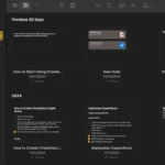 Ghi chú lộn xộn trong ứng dụng Apple Notes, minh họa sự thiếu tổ chức trong quản lý thông tin cá nhân.