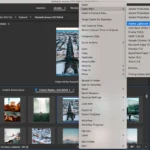 Giao diện Adobe Bridge và tùy chọn mở ảnh trong các ứng dụng Adobe khác