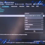 Giao diện BIOS với tùy chọn cấu hình DOCP (XMP/EXPO) được chọn để ép xung RAM