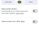 Giao diện cài đặt chế độ xem ảnh trên Google Photos để ẩn ảnh chụp màn hình và memes