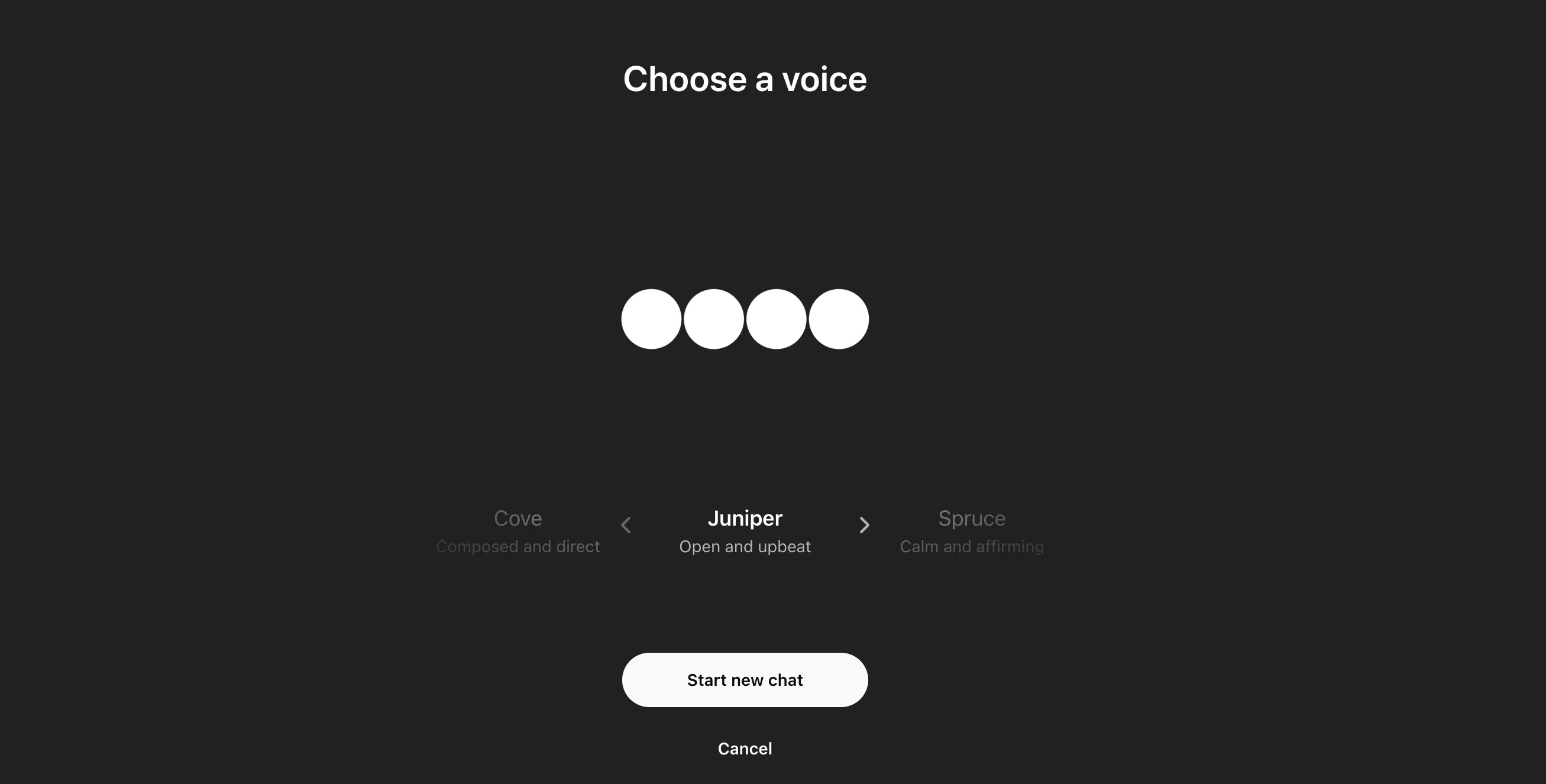 Giao diện cài đặt cho phép thay đổi giọng nói mặc định trong chế độ Voice Mode của ChatGPT