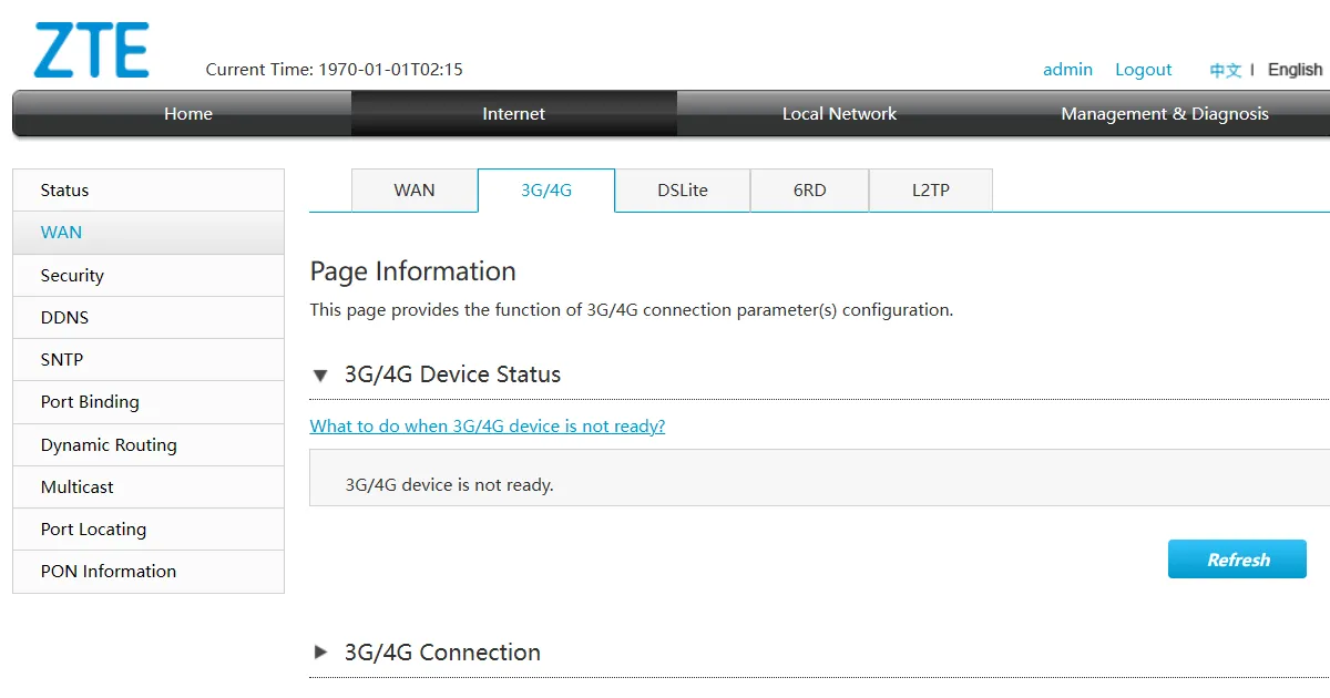 Giao diện cài đặt router hiển thị tùy chọn internet di động qua cổng USB để dự phòng