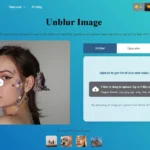 Giao diện chính UnblurImage AI cho phép làm rõ ảnh bị mờ bằng cách kéo thả