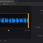 Giao diện công cụ cắt và tạo hiệu ứng fade của Clideo trên trình duyệt web, hiển thị tùy chọn fade in fade out.