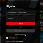 Giao diện đăng nhập Netflix với tùy chọn "Bạn cần trợ giúp?" để khôi phục mật khẩu