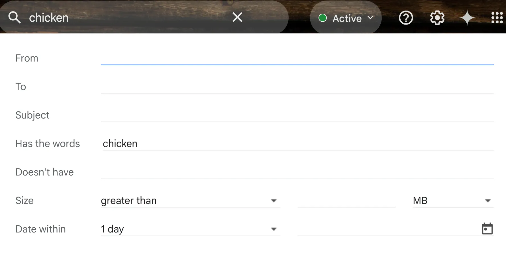 Giao diện Gmail với các tùy chọn tìm kiếm nâng cao minh họa khả năng quản lý thư điện tử