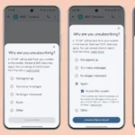 Giao diện Google Messages với tùy chọn hủy đăng ký tin nhắn tự động
