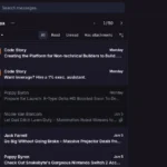 Giao diện hộp thư đến Proton Mail trên trình duyệt web với các email chưa được phân loại tự động