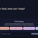 Giao diện Microsoft Copilot với tính năng Think Deeper được kích hoạt, minh họa khả năng suy luận sâu của mô hình AI o1